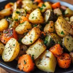 Garlic Herb Roasted Potatoes, Carrots, and Zucchini 🥔🥕🧄