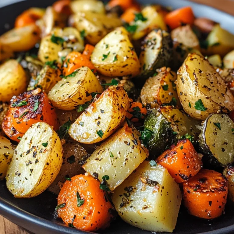 Garlic Herb Roasted Potatoes, Carrots, and Zucchini 🥔🥕🧄