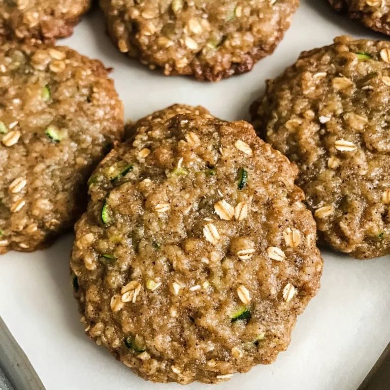 Healthy Zucchini Oatmeal Cookies