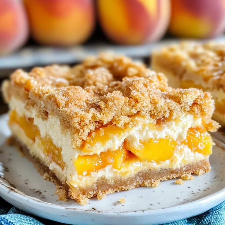 Peach Cobbler Cheesecake Bars
