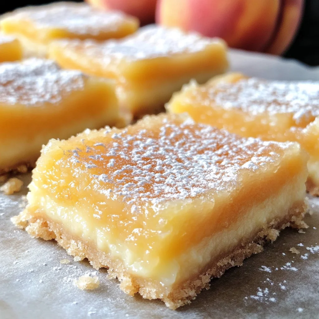 Peach Nectar Custard Bars