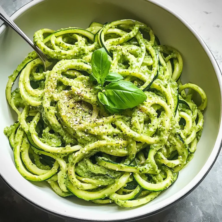 Raw Avocado Pesto Zucchini Noodles