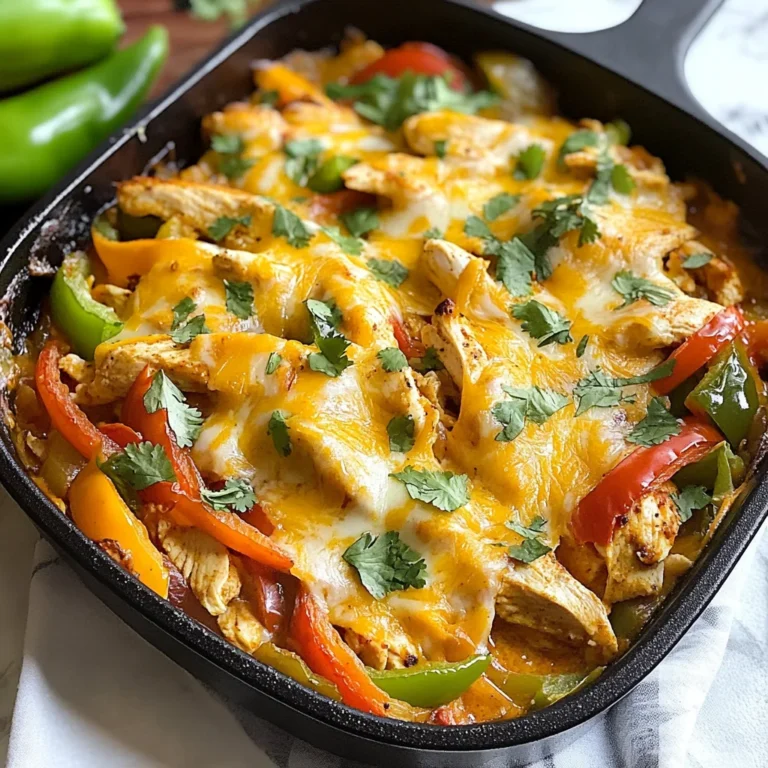 Chicken Fajitas Casserole (easy and cheesy!)