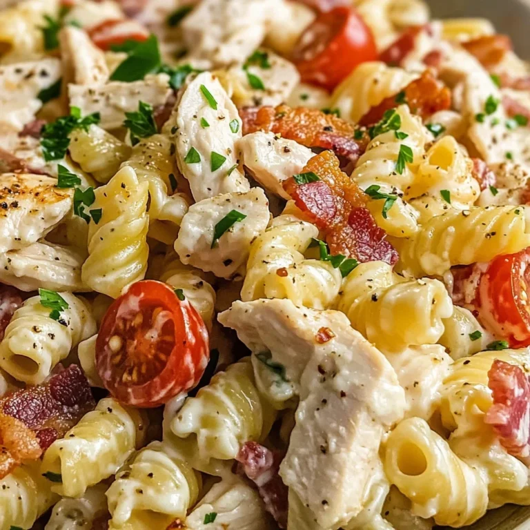 Chicken Turkey Bacon Ranch Pasta Salad