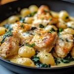 Creamy Garlic Chicken Gnocchi Skillet