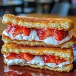 Fried Strawberry Cheesecake Sandwiches