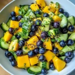 Mango Cucumber Salad with Blueberries and Avocado