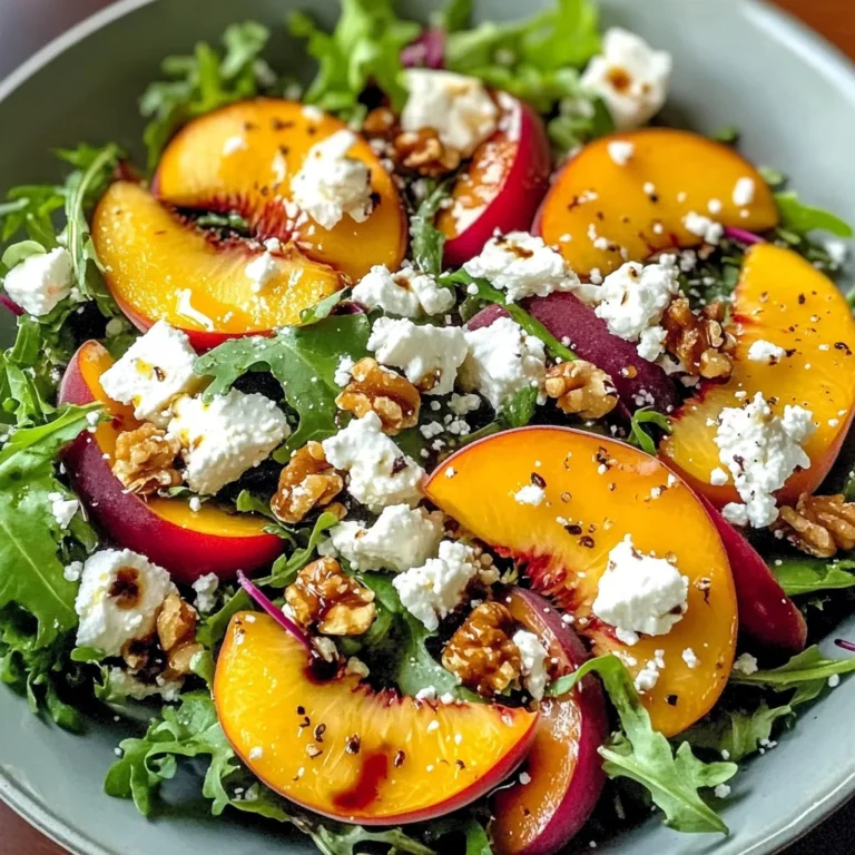 Simple Peach Feta Salad