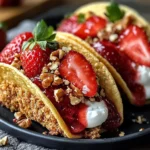 Strawberry Crunch Cheesecake Tacos