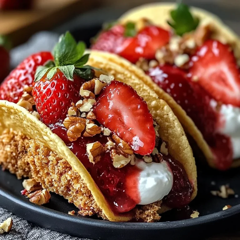 Strawberry Crunch Cheesecake Tacos