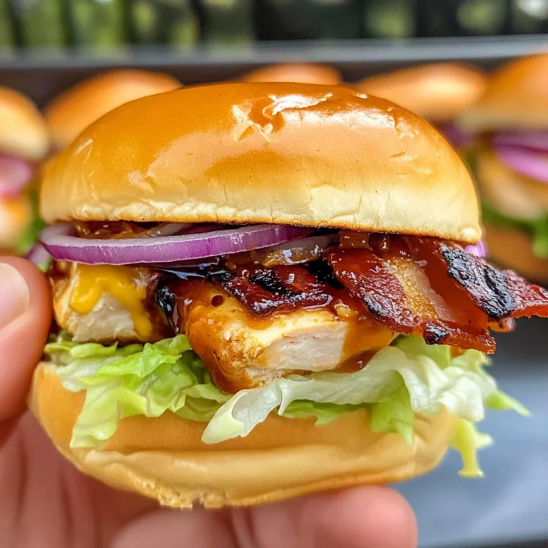 Turkey Bacon Ranch BBQ Chicken Sliders