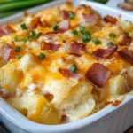 chicken ham & Turkey Bacon Cheesy Potatoes