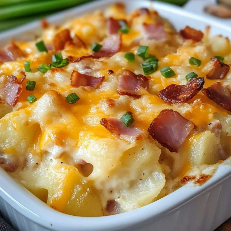 chicken ham & Turkey Bacon Cheesy Potatoes